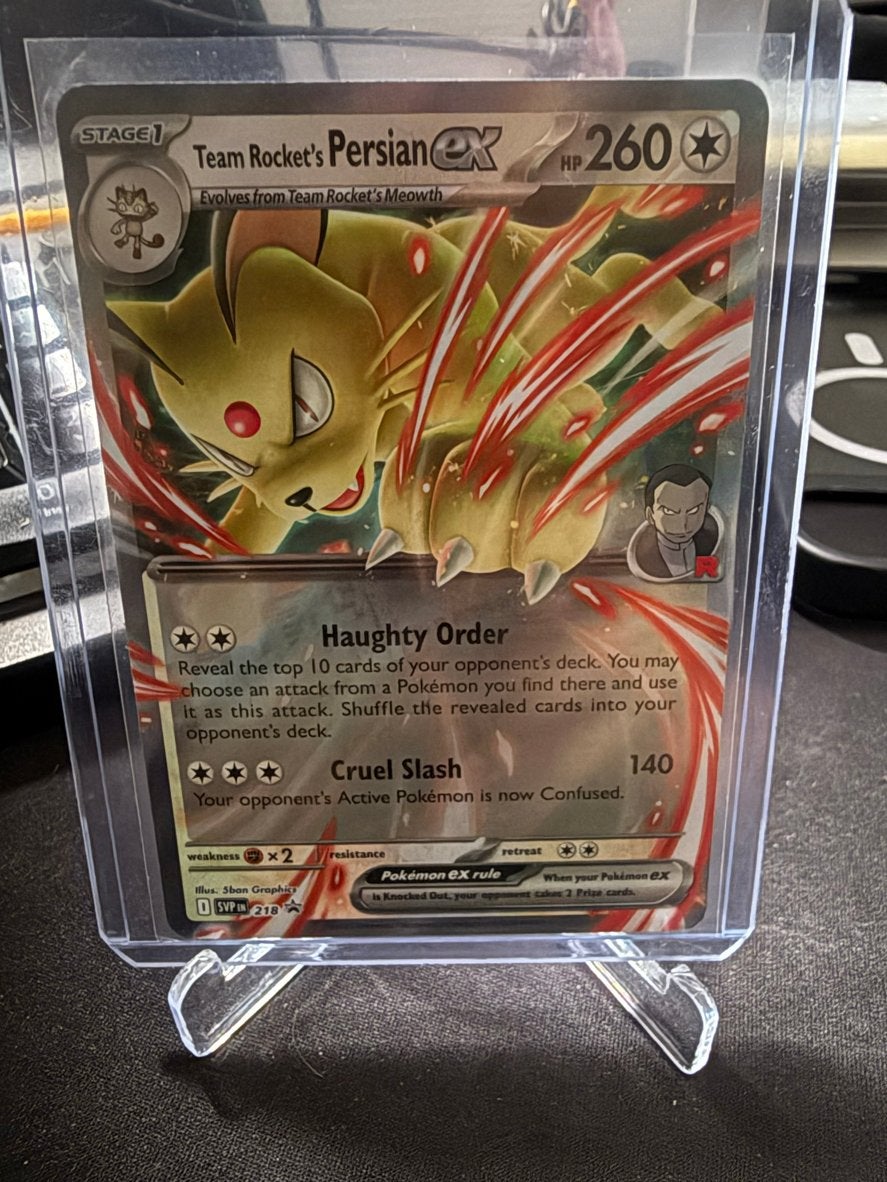 Team Rocket's Persian EX - Promo SVP 218 - Pokémon Kaart, Ophalen of Verzenden, Nieuw, Losse kaart, Foil