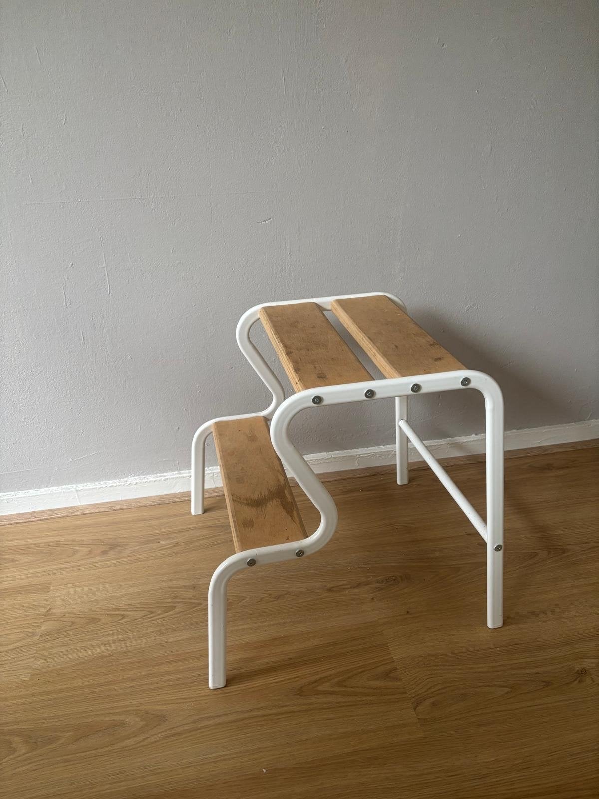 IKEA BEKVÄM Opstapje - Wit/Hout, Huis en Inrichting, Krukjes, Gebruikt, Hout, Ophalen of Verzenden