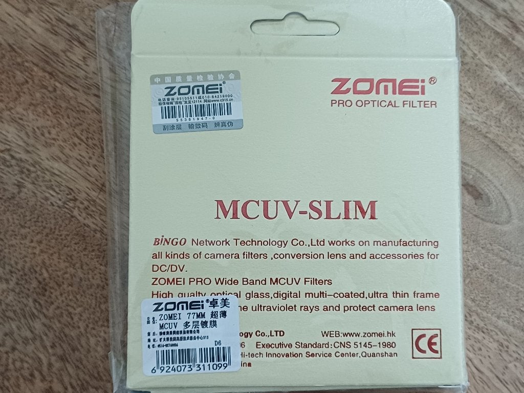 Zomei MCUV-SLIM 77mm UV-filter voor camera, Overige merken, UV-filter, Ophalen of Verzenden, Zo goed als nieuw