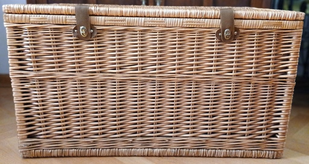Grote rieten speelgoed opberg mand met sluiting, Huis en Inrichting, Ophalen, Minder dan 50 cm, Gebruikt, 50 tot 100 cm
