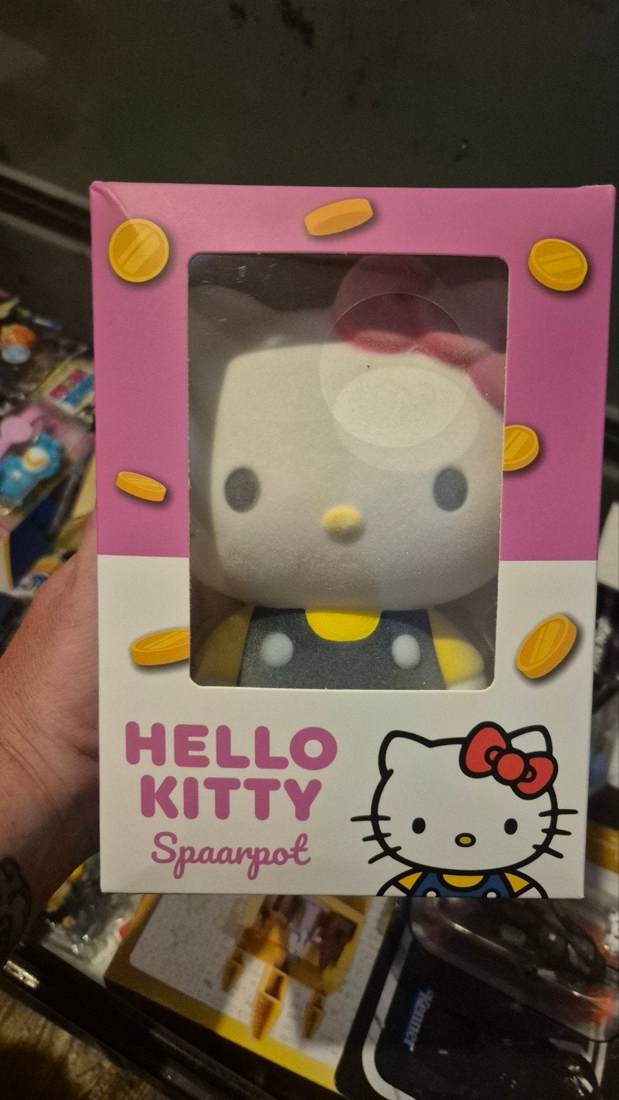 Hello Kitty Spaarpot - Nieuw in doos (geel), Ophalen of Verzenden