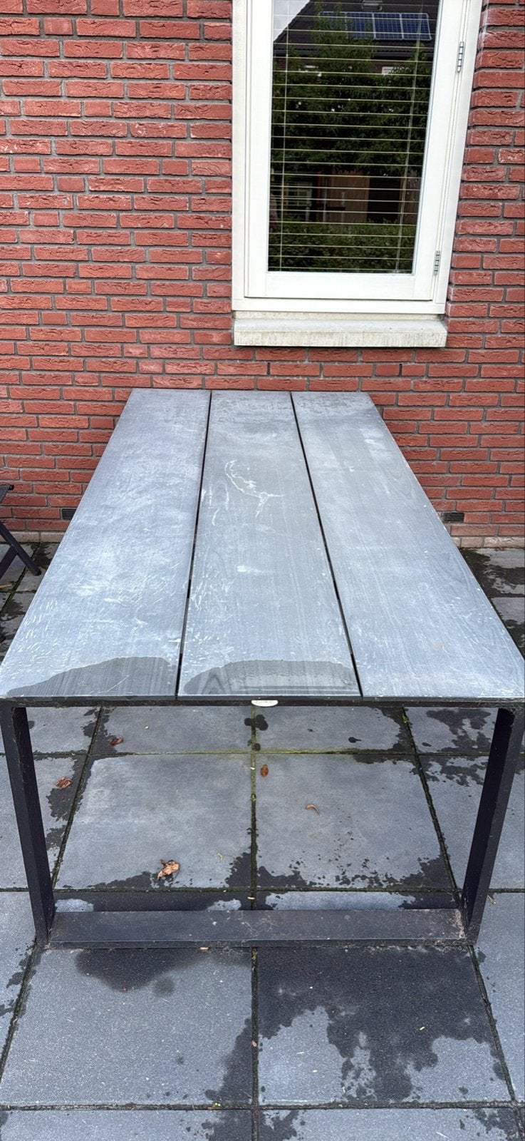 Gratis tuintafel af te halen, Ophalen, Gebruikt, Rechthoekig, Metaal