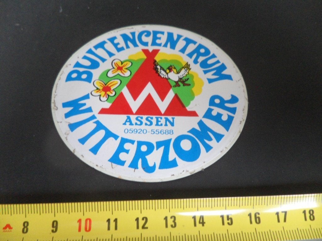 sticker Assen Buitencentrum WITTERZOMER  05920-55688, Verzamelen, Stickers, Zo goed als nieuw, Ophalen