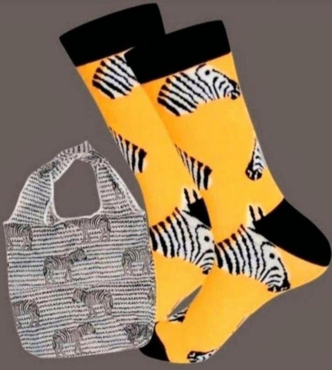 ZEBRA SOKKEN + OPVOUWBAAR TASJE ZEBRA, Ophalen of Verzenden, Nieuw