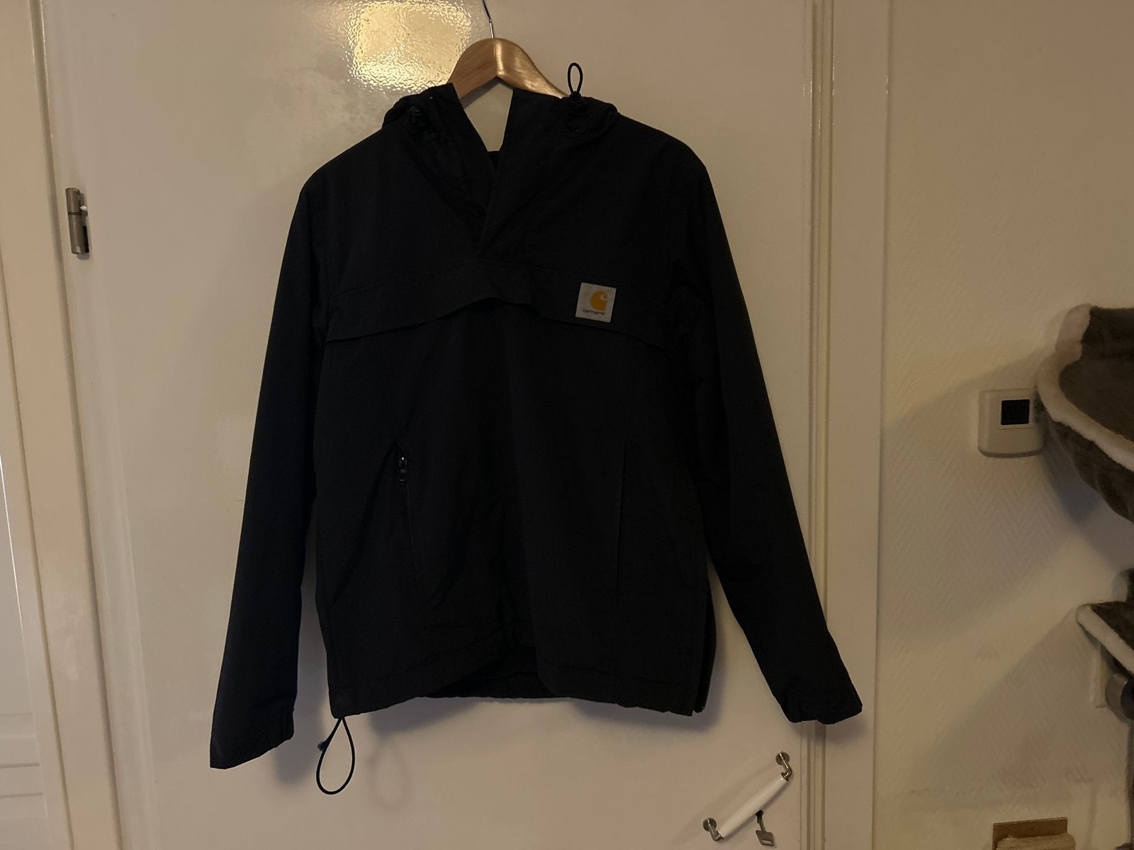 Carhartt WIP Nimbus Pullover Jas - Donkerblauw - Maat XS, Ophalen of Verzenden, Zo goed als nieuw, Maat 46 (S) of kleiner, Blauw