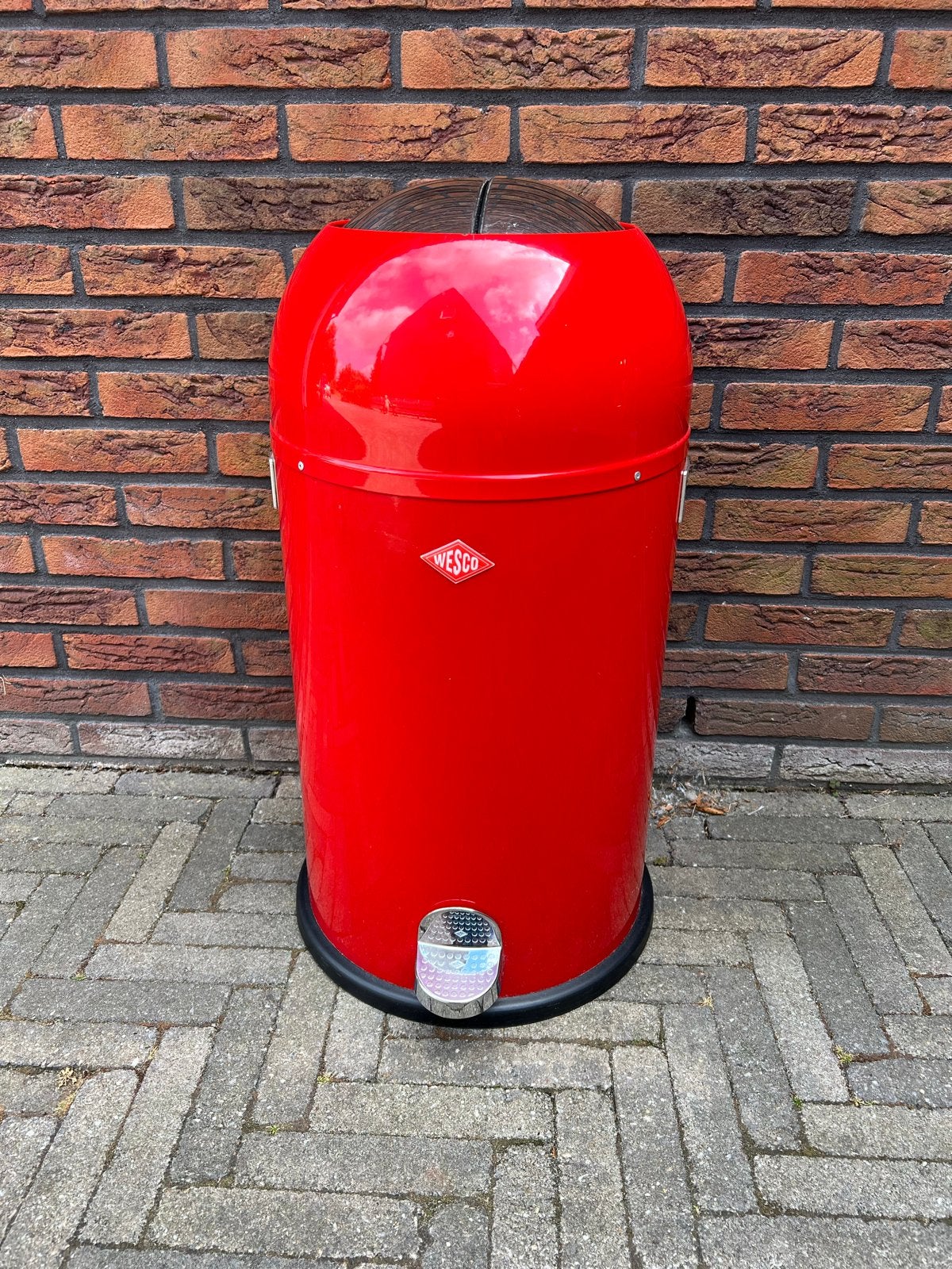 Wesco kickmaster pedaalemmer Rood, Ophalen, 50 – 75, Met pedaal, Metaal