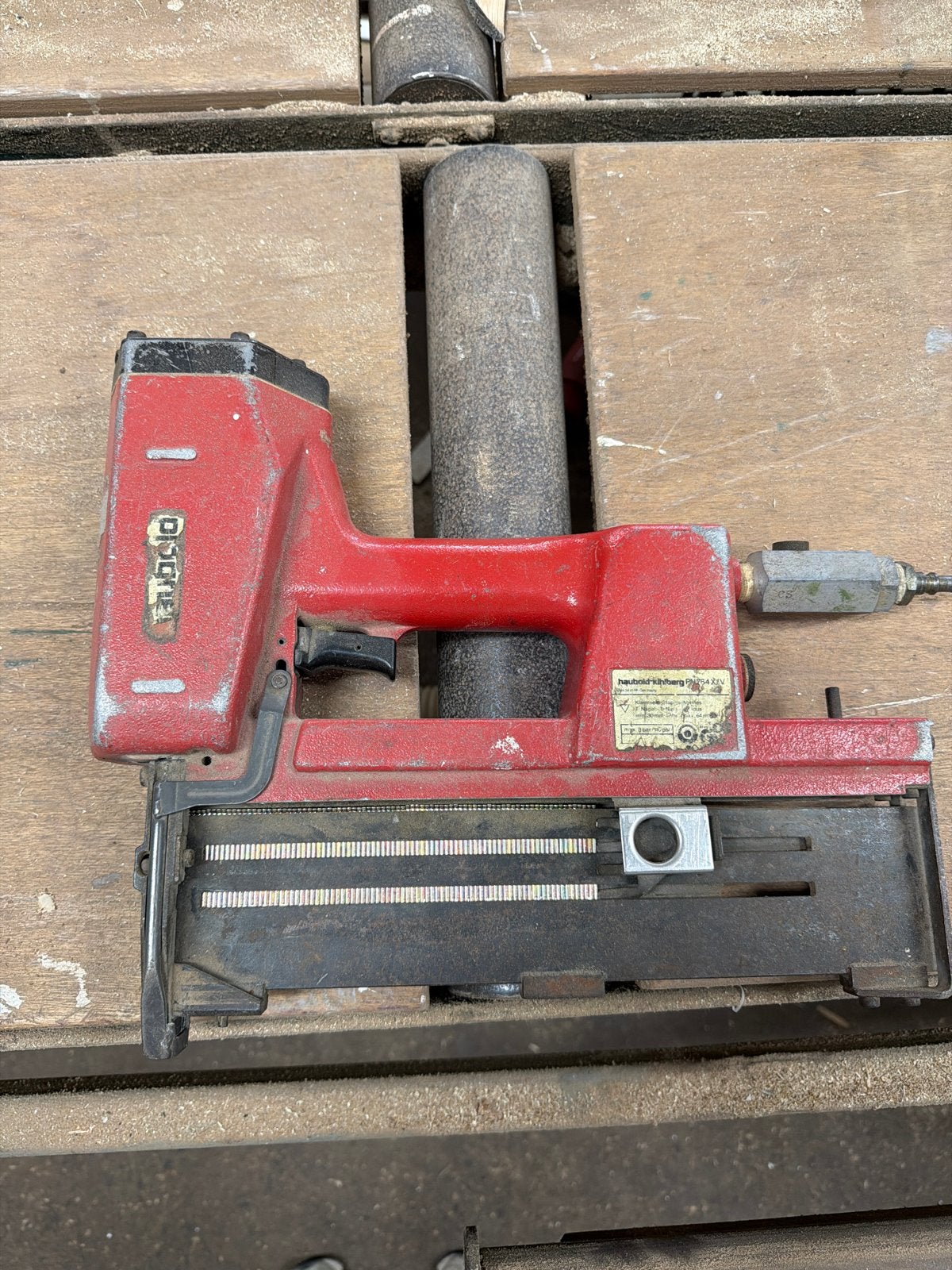 Haubold T Nageltacker - Gebruikte, maar functionele tacker, Ophalen, Gebruikt, Tacker/nietmachine, Overige merken