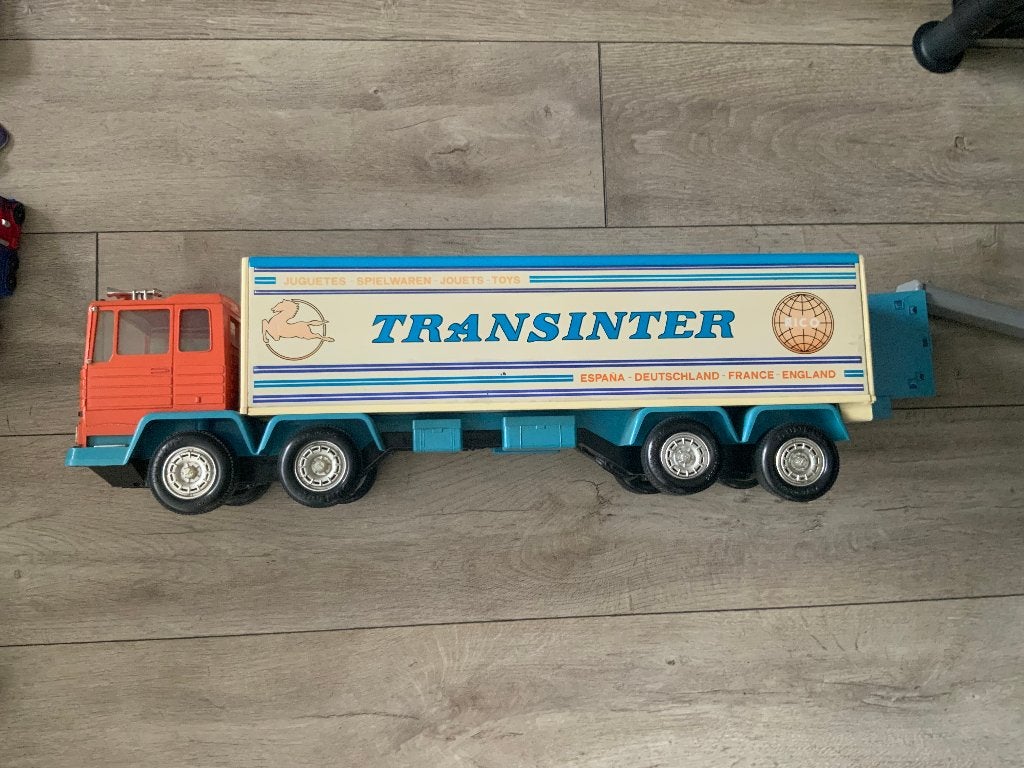 Pegaso Transinter speelgoed vrachtwagen vrachtauto Truck, Ophalen of Verzenden, Zo goed als nieuw, Afstandsbediening