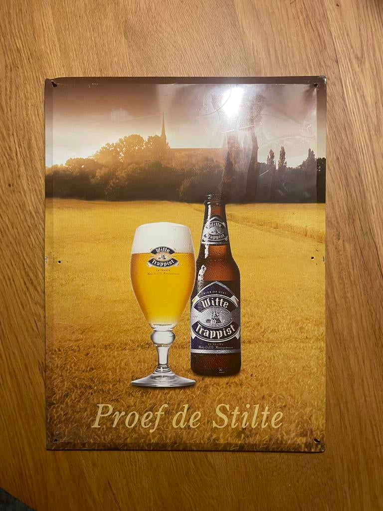 La trappe plaat, Ophalen of Verzenden, Zo goed als nieuw, Reclamebord, Plaat of Schild, La Trappe