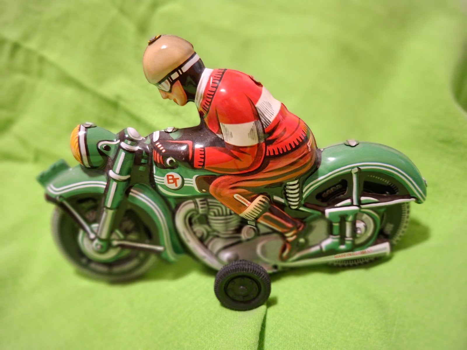 Joseph Wagner ( jw) motorfiets met coureur, jaren 60., Ophalen of Verzenden