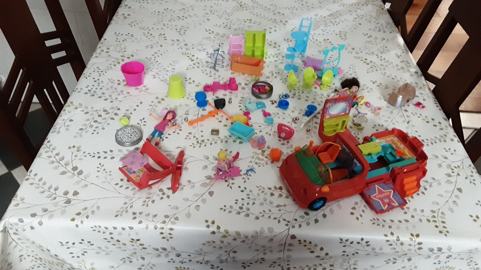 Polly Pocket set met auto, Ophalen of Verzenden, Gebruikt, Meisje