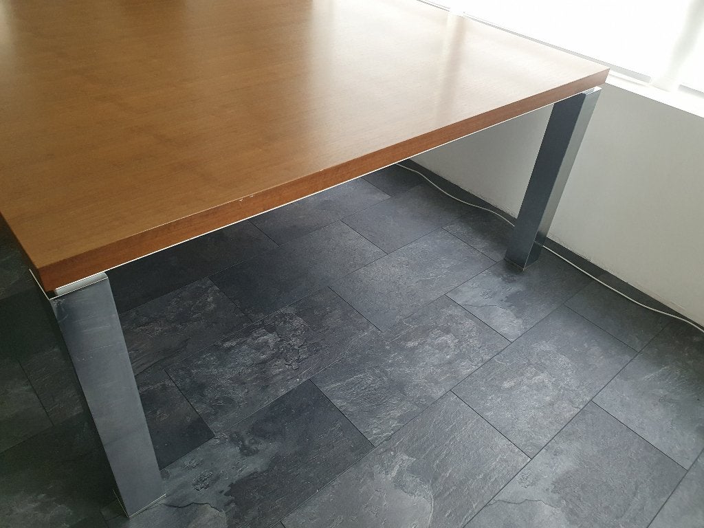 design eettafel, 150 tot 200 cm, Vierkant, Zo goed als nieuw, Vijf personen of meer