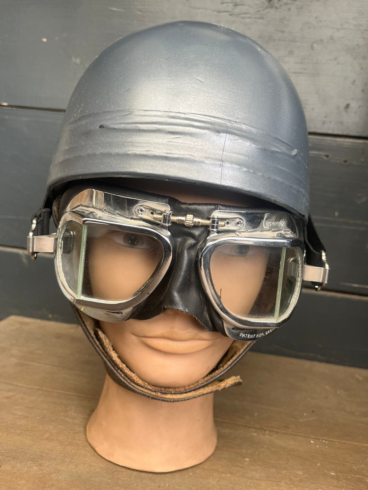 Originele Cromwell helm met Halcyon bril, Ophalen of Verzenden, Gebruikt, Medium