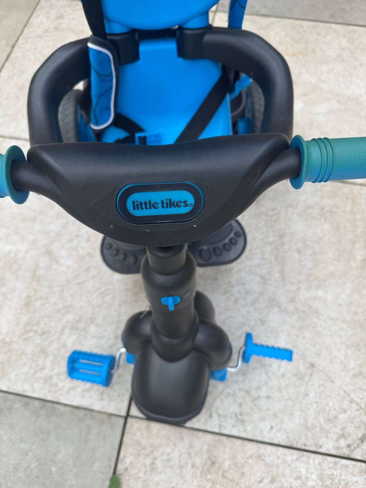 Little Tikes Driewieler 12 inch - Blauw, Ophalen, Zo goed als nieuw, Terugtraprem, Duwstang