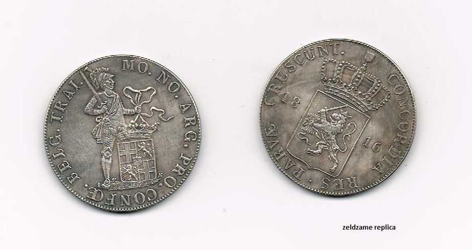 1816 Ducaat Utrecht als mooie replica vaste pr.€ 2,90, Ophalen of Verzenden, Vóór koninkrijk, Overige waardes