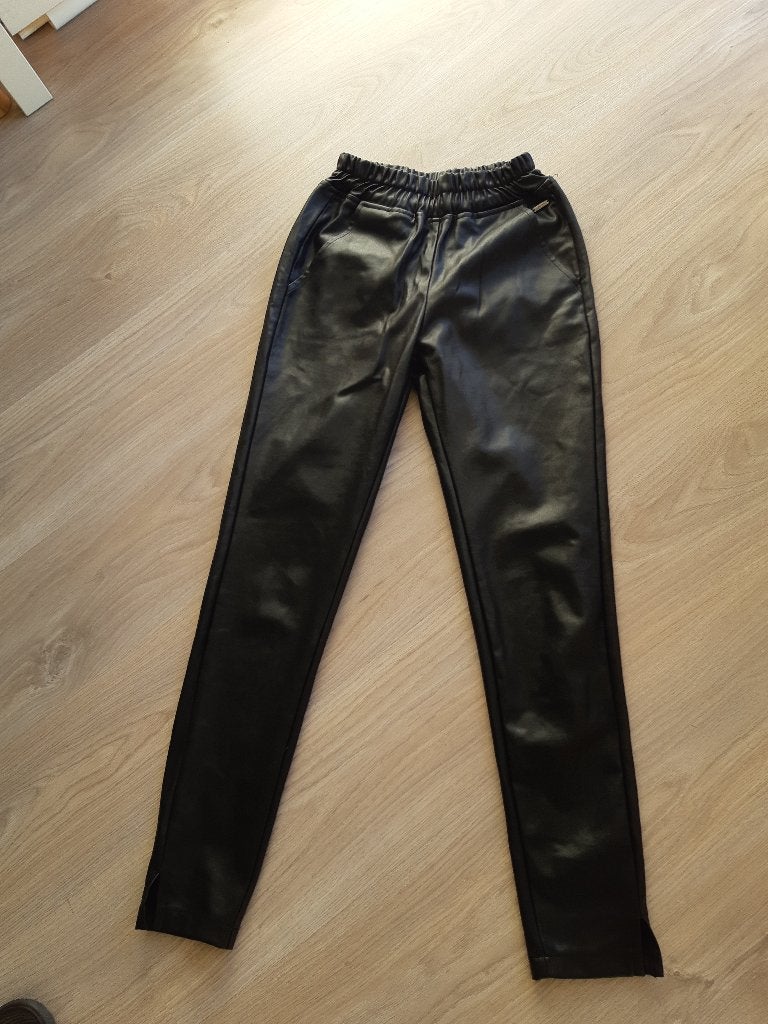 nep leren broek small, Zwart, Ophalen of Verzenden, Zo goed als nieuw, Maat 36 (S)