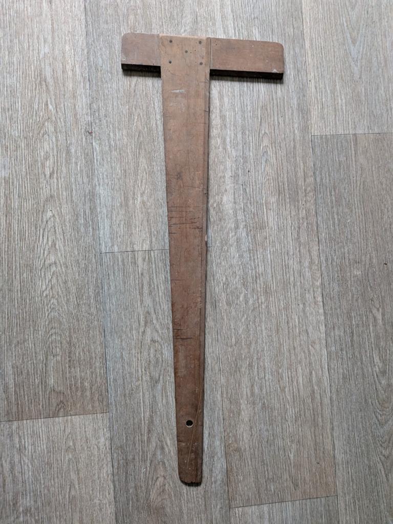 Antieke houten T- meetlat, SVH5, Antiek en Kunst, Ophalen