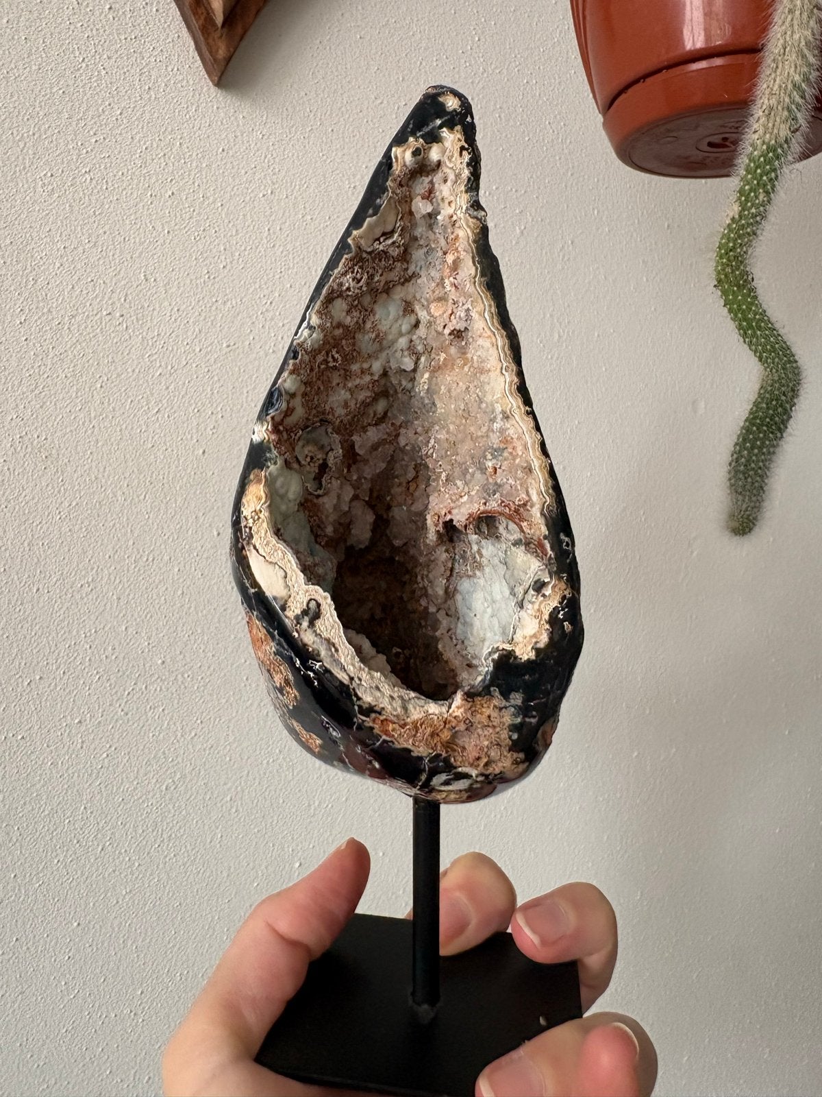 Prachtige Rots Agaat met Bergkristal & Chalcedoon - 21cm, Ophalen of Verzenden