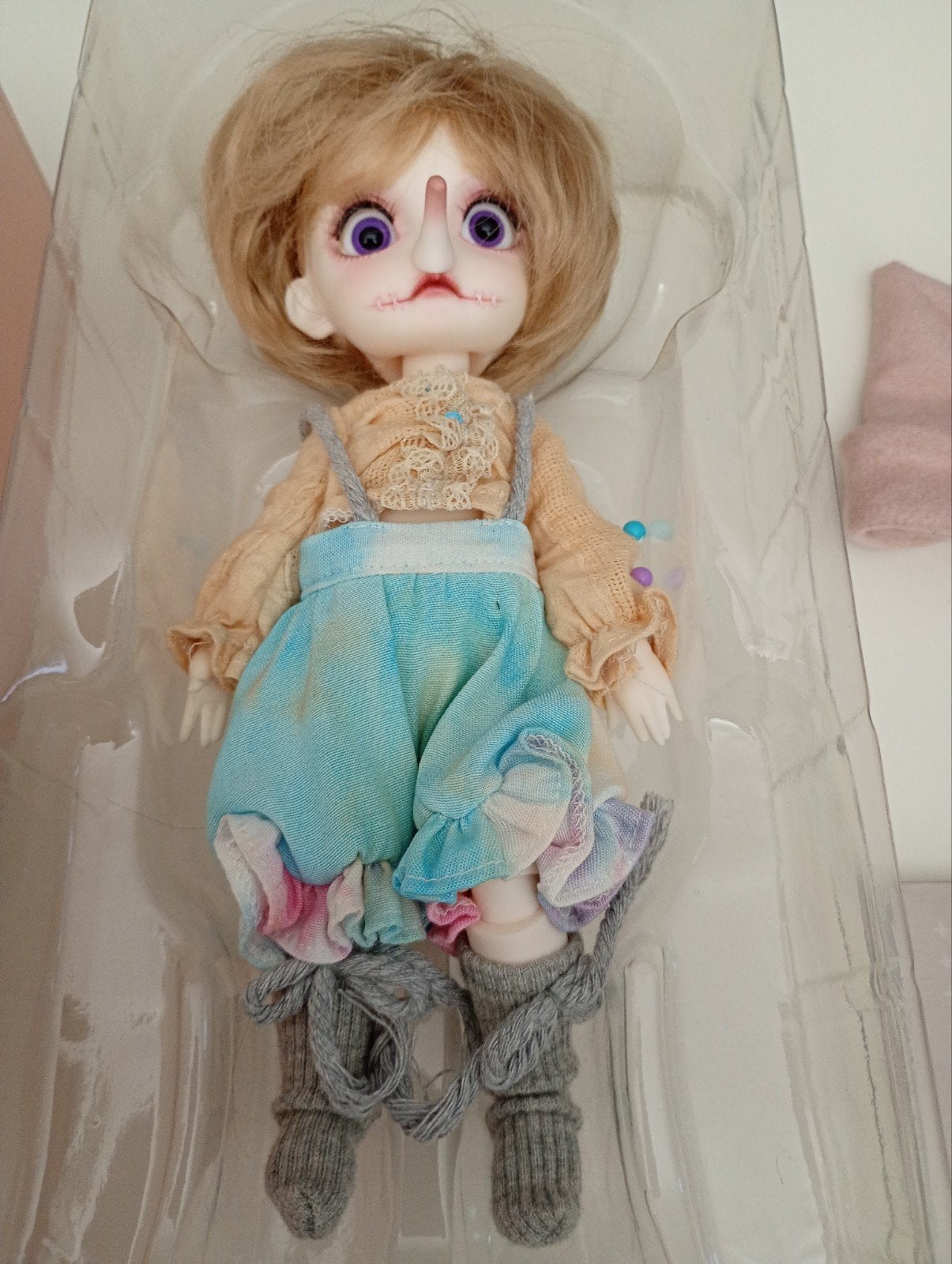 BJD Doll (Clowntje, Pinokkio), Verzamelen, Ophalen of Verzenden, Zo goed als nieuw, Fashion Doll