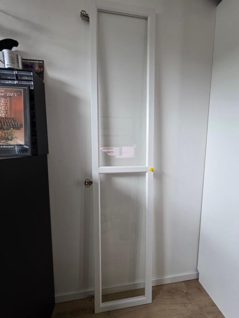 4x Ikea Billy Oxberg Vitrinedeur Wit 40x192, Ophalen
