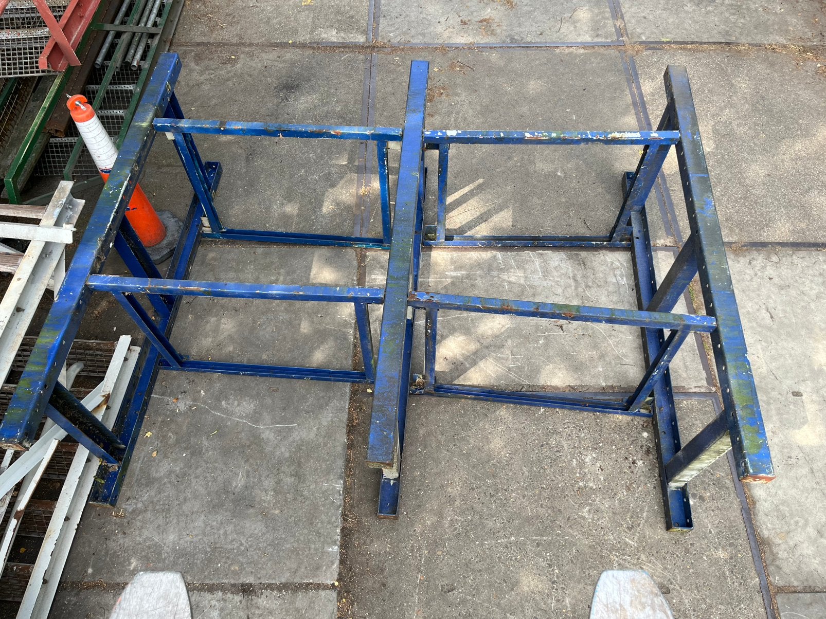 Zware stelling 2.30 hoog 90 diep 2.90 m. lang. Staal - ijzer, Huis en Inrichting, Ophalen, Gebruikt