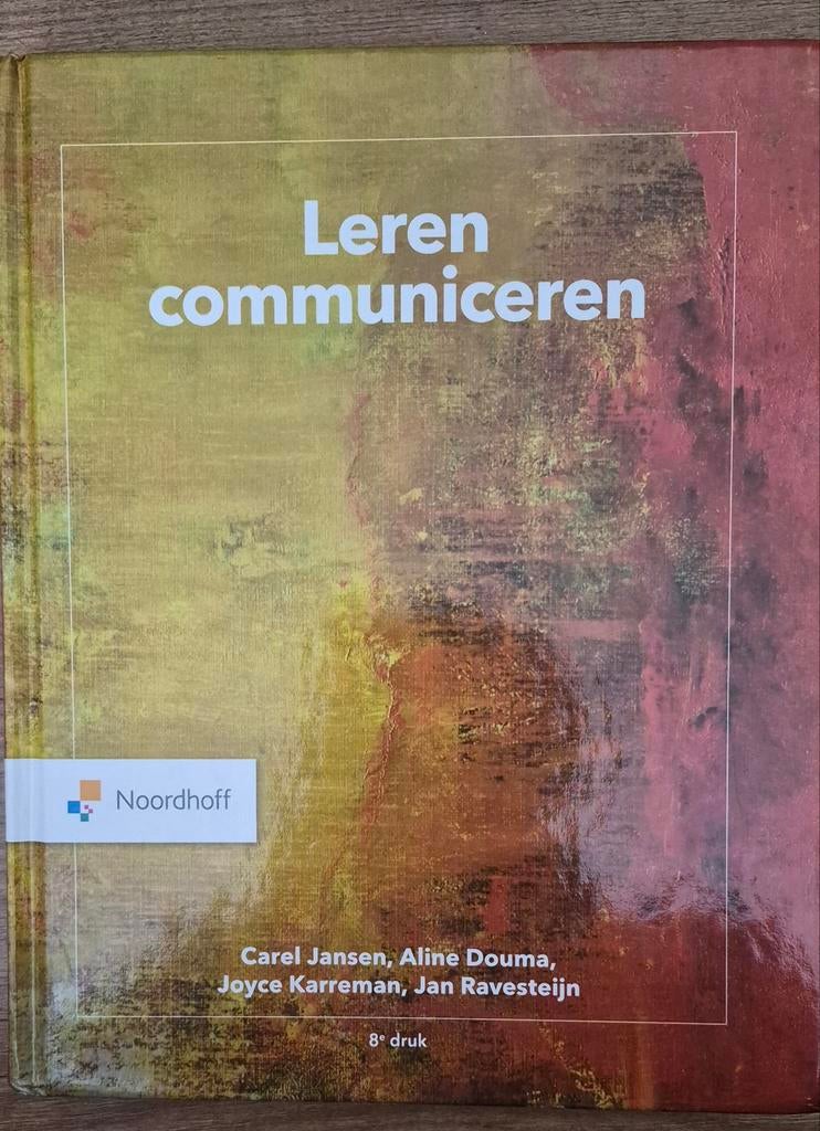 Leren communiceren - 8e druk, Boeken, Zo goed als nieuw, C. Jansen; J. Karreman; A. Douma; J. Ravesteijn, Alpha, HBO