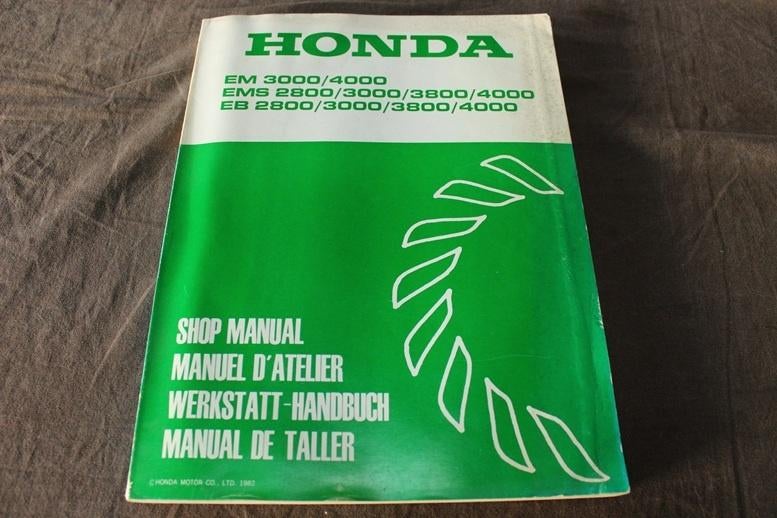 Honda EM 3000 - 4000 EMS EB  1982 generator shop manual, Ophalen of Verzenden, Honda