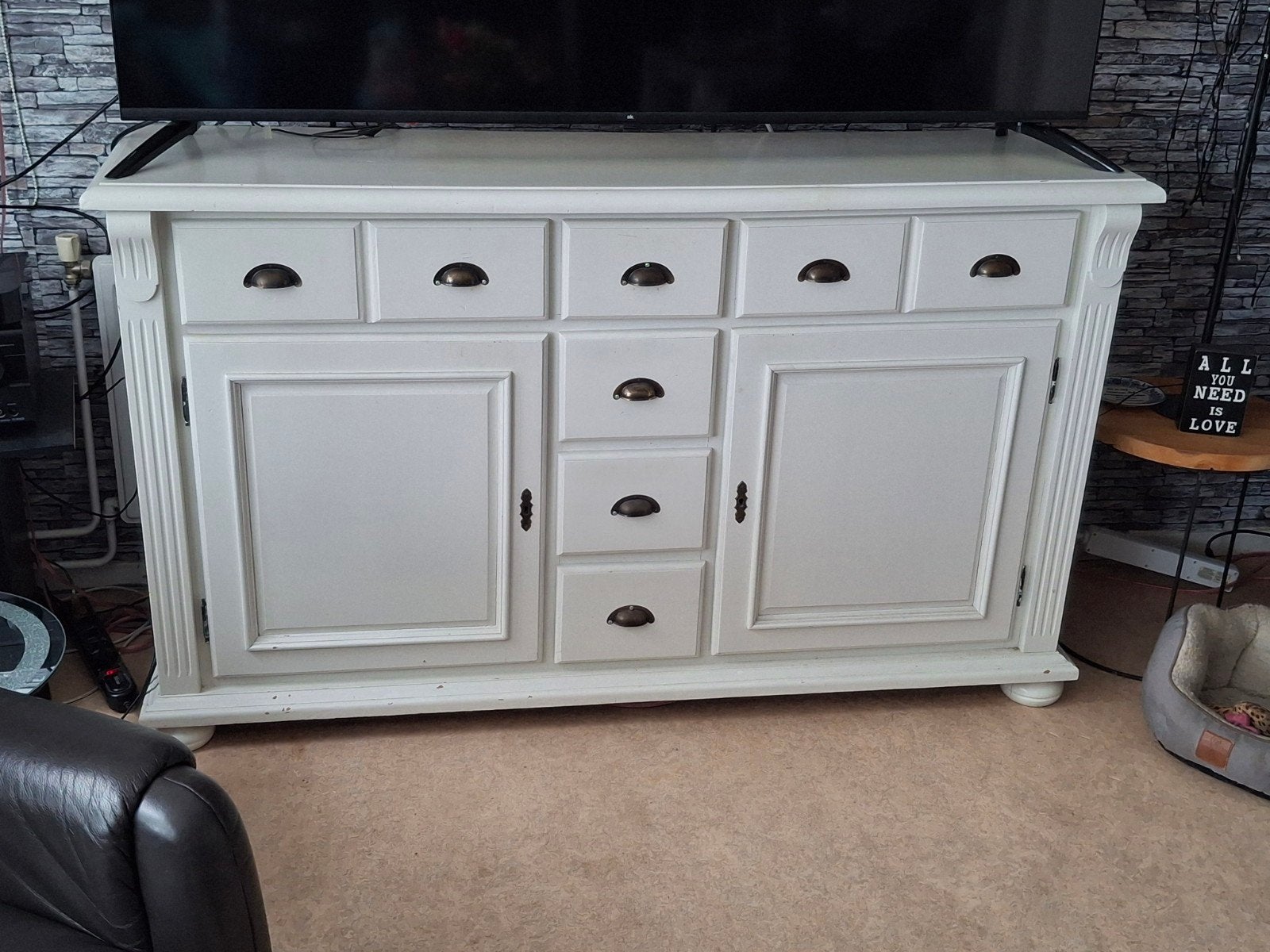 Te koop witte kast, Ophalen, Gebruikt, 50 tot 100 cm, Grenenhout