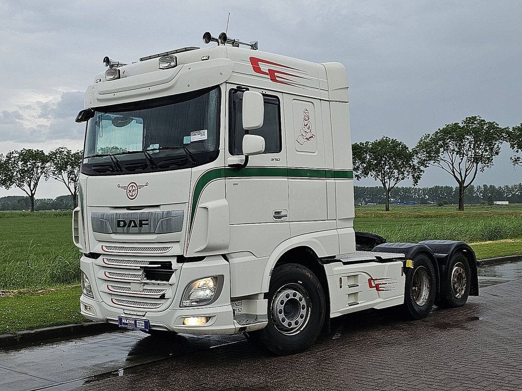 DAF XF 530 6x2 ftr spacecab, Automaat, Euro 6, Stoelverwarming, Wit