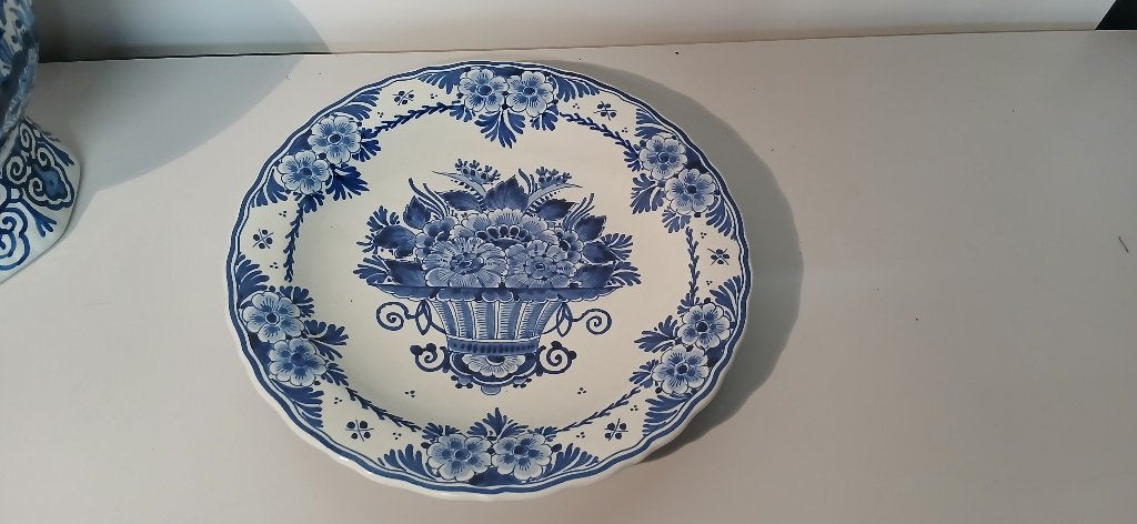 Groot Bord Porselein Royal Delfts Blauw de Porceleyne Fles 1, Ophalen of Verzenden
