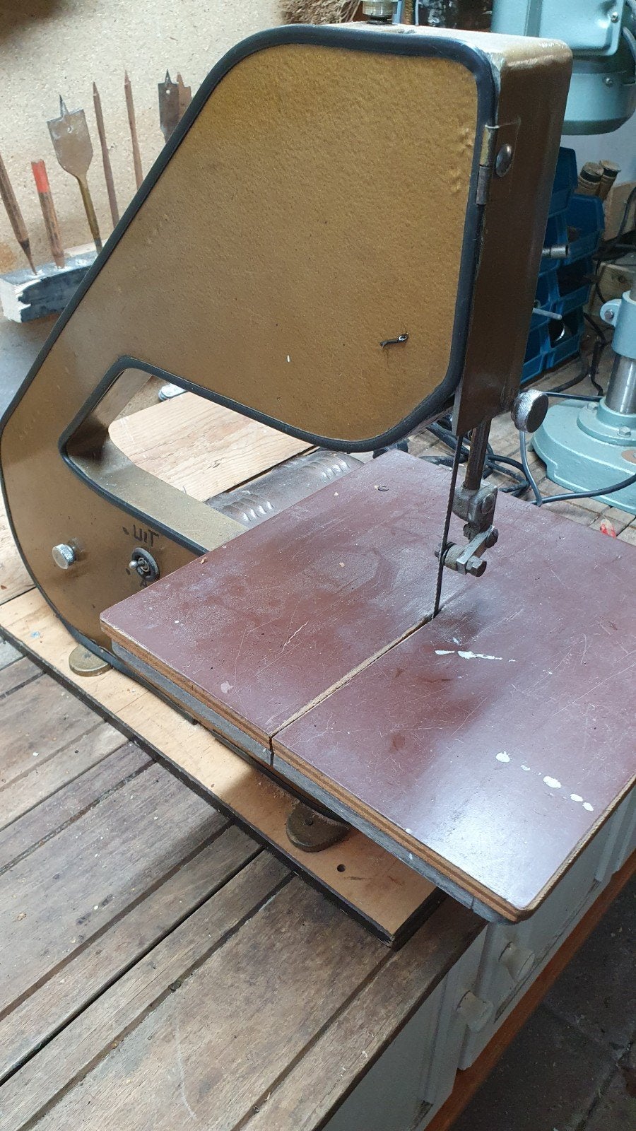 Te koop kleine lintzaag van het merk Burgers is een oudje, Gebruikt, 70 mm of meer, Lintzaag, Minder dan 600 watt