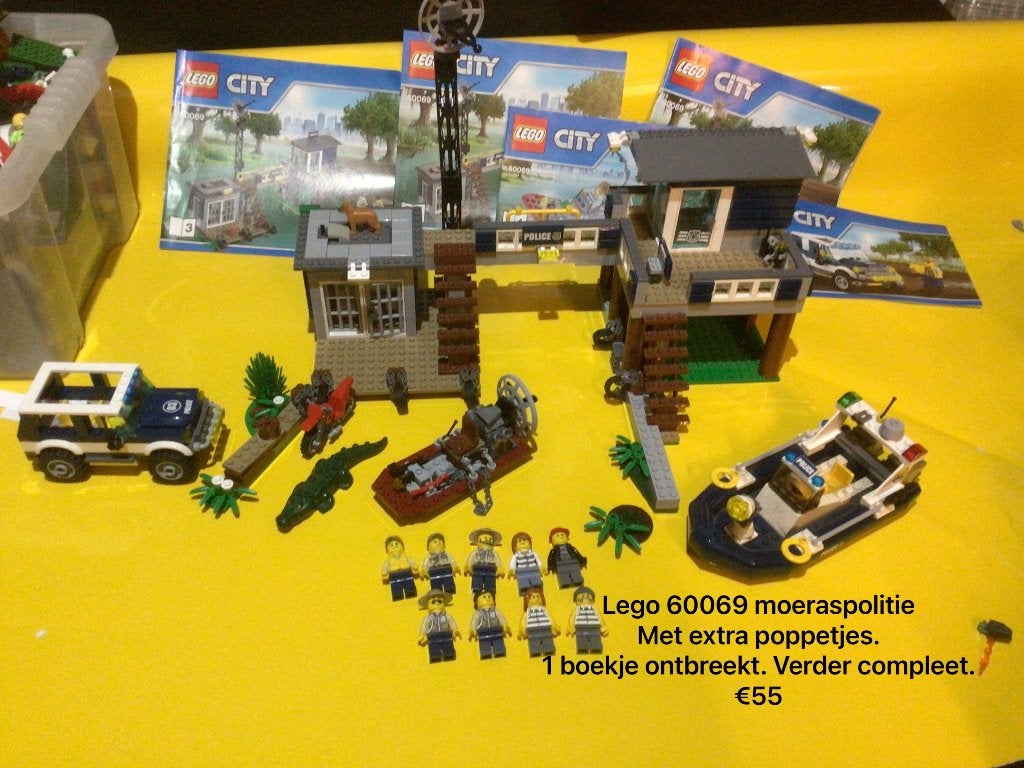lego politiebureau moeraspolitie 60069, City, Lego, Ophalen of Verzenden, Zo goed als nieuw