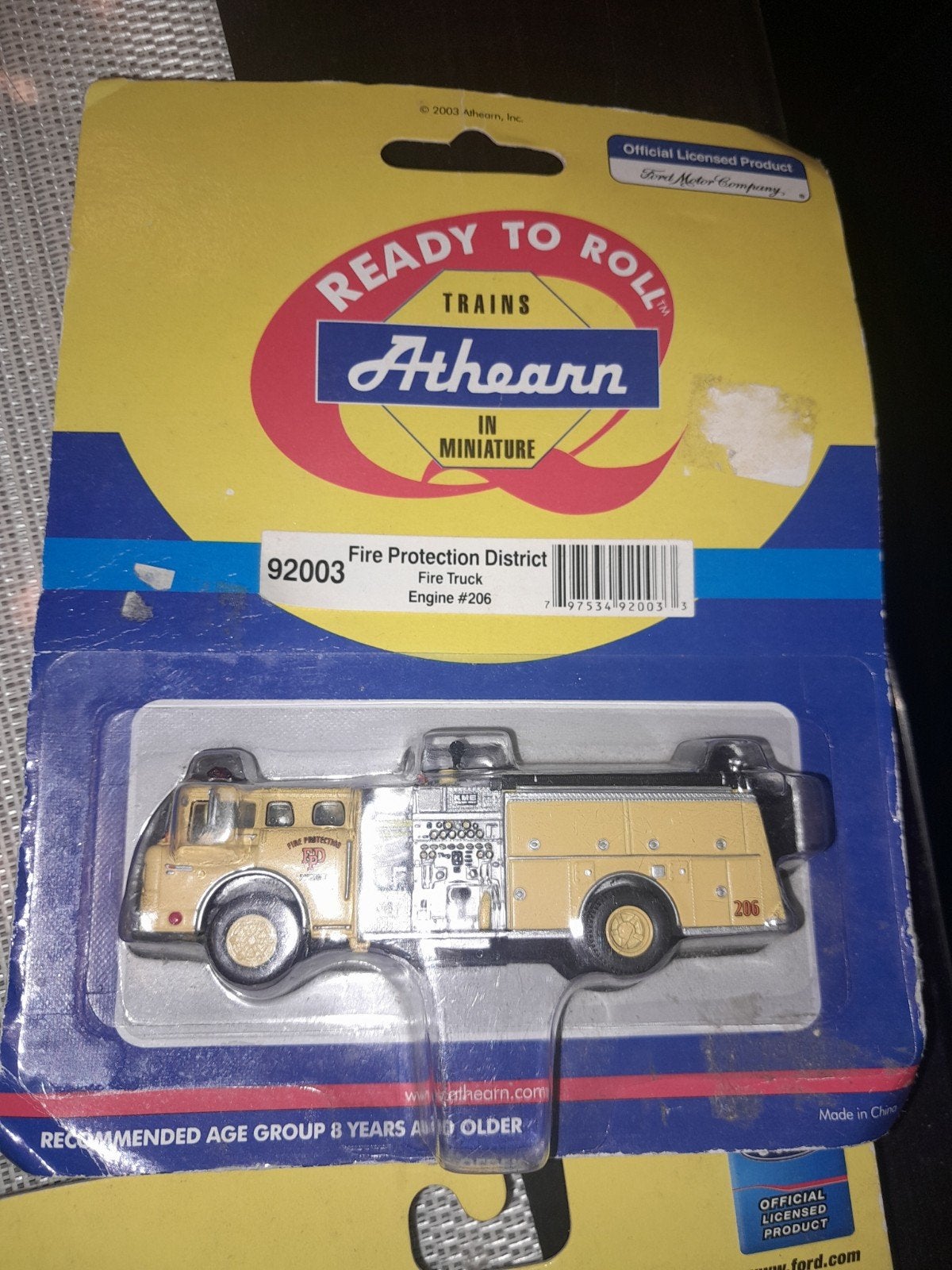 Athearn Ready to Roll Brandweerwagen Engine #206, Hobby en Vrije tijd, Modeltreinen | H0, Ophalen of Verzenden, Nieuw, Overige merken