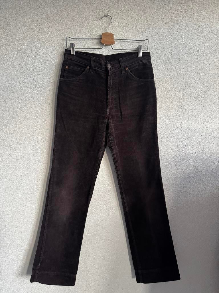Vintage Y2K donker bruine Levi’s corduroy broek, Maat 38/40 (M), Ophalen of Verzenden, Zo goed als nieuw, Lang