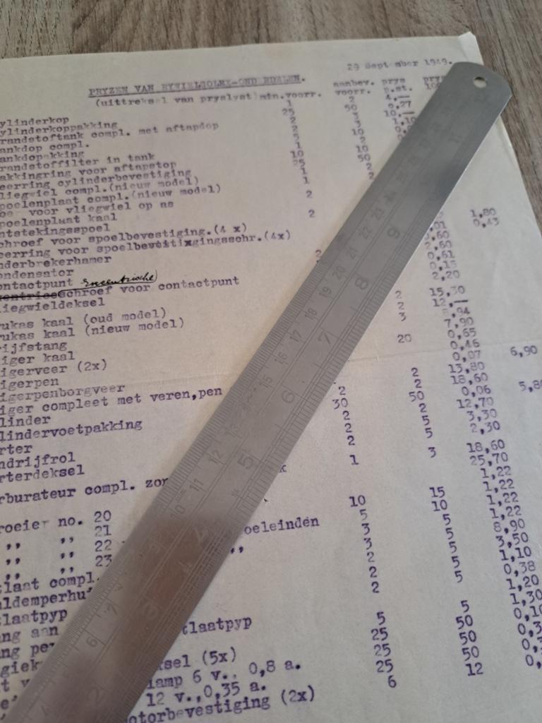 Prijslijst SOLEX onderdelen uit 1949., Ophalen of Verzenden