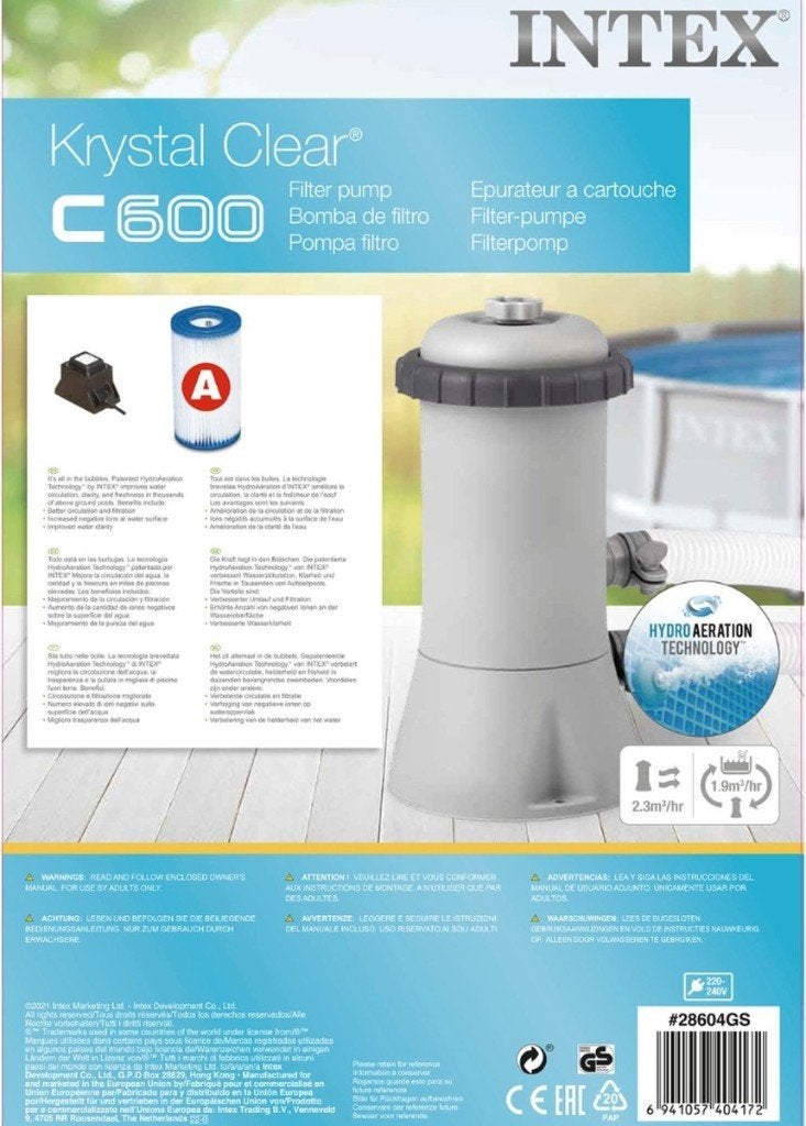 Intex Easy Set Pool 244x76 cm complete set + Filter pump, Ophalen, Gebruikt, Rond, Opzetzwembad