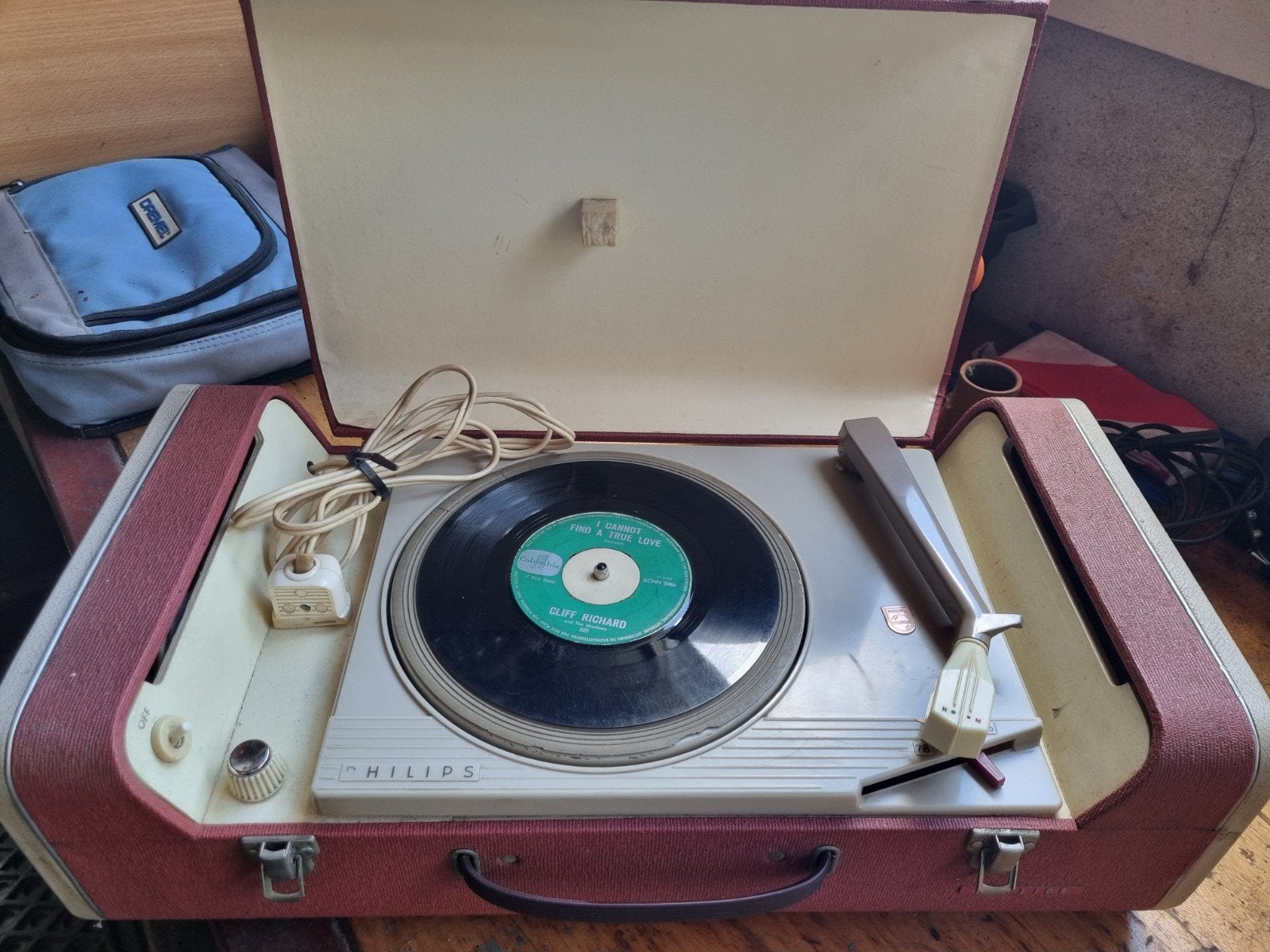 Philips platenspeler - werking onbekend, goede staat, Audio, Tv en Foto, Platenspelers, Ophalen, Gebruikt, Philips