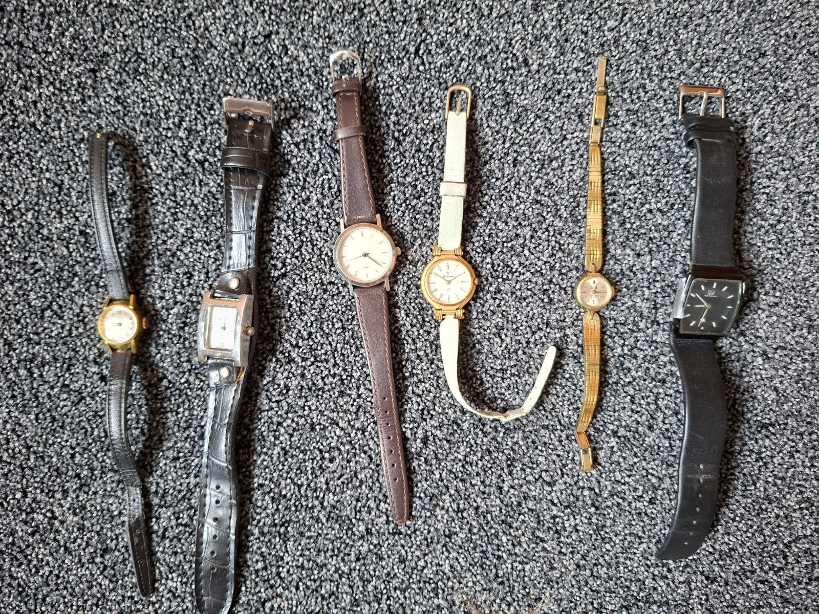 6 oude dames horloges, Overige merken, Overige materialen, Gebruikt, Verzenden