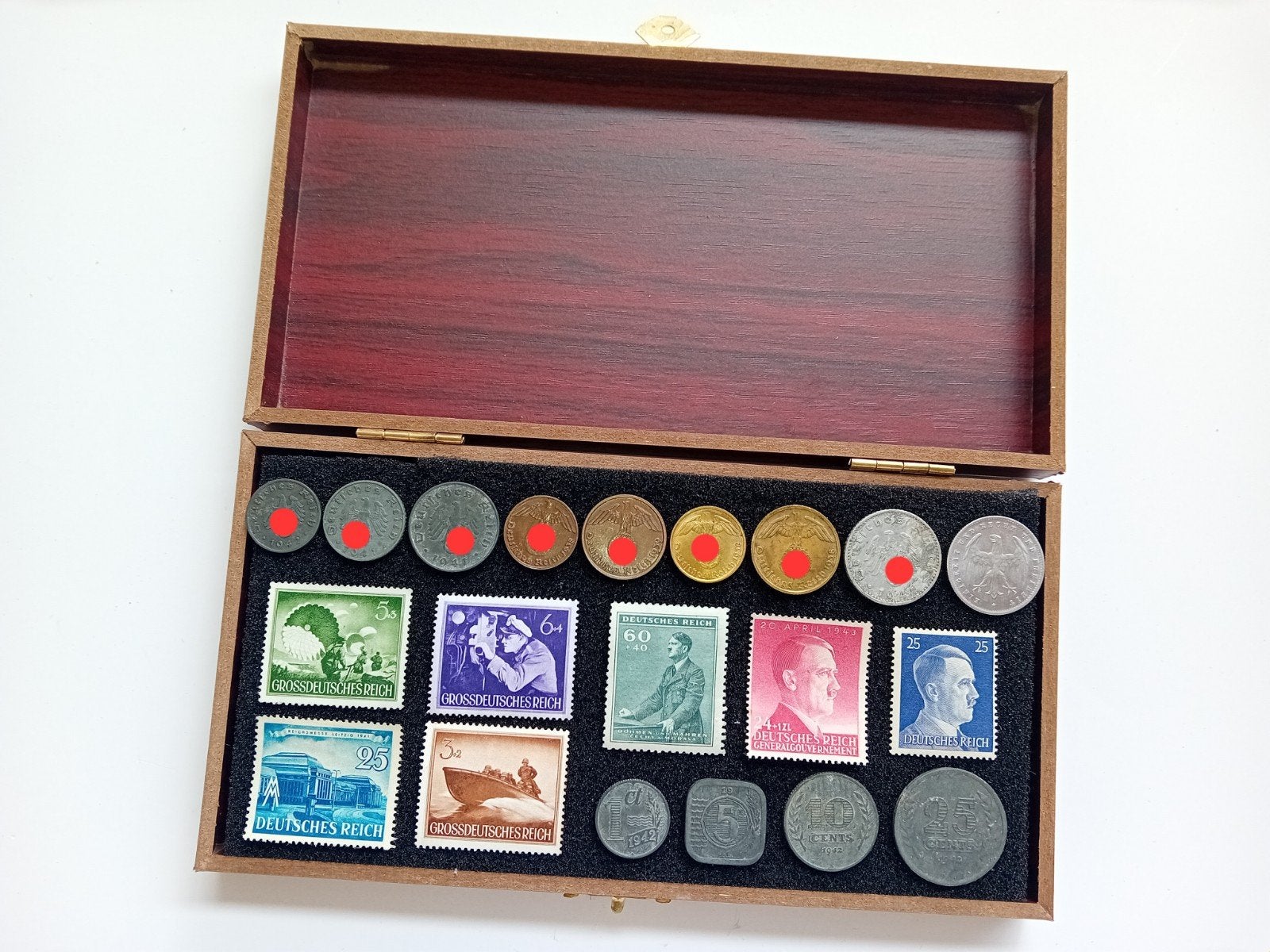 Muntenset WW2 Reichspfennig NL Cents Zink Brons Messing WO2, Ophalen of Verzenden, Duitsland, Setje