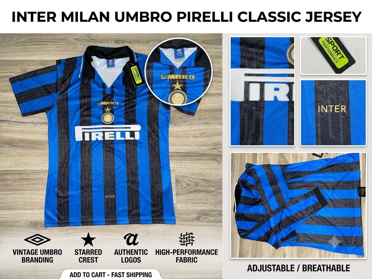Inter Milan Retro Shirt 1997/1998 - Umbro Pirelli, Verzamelen, Ophalen of Verzenden, Zo goed als nieuw, Buitenlandse clubs, Shirt