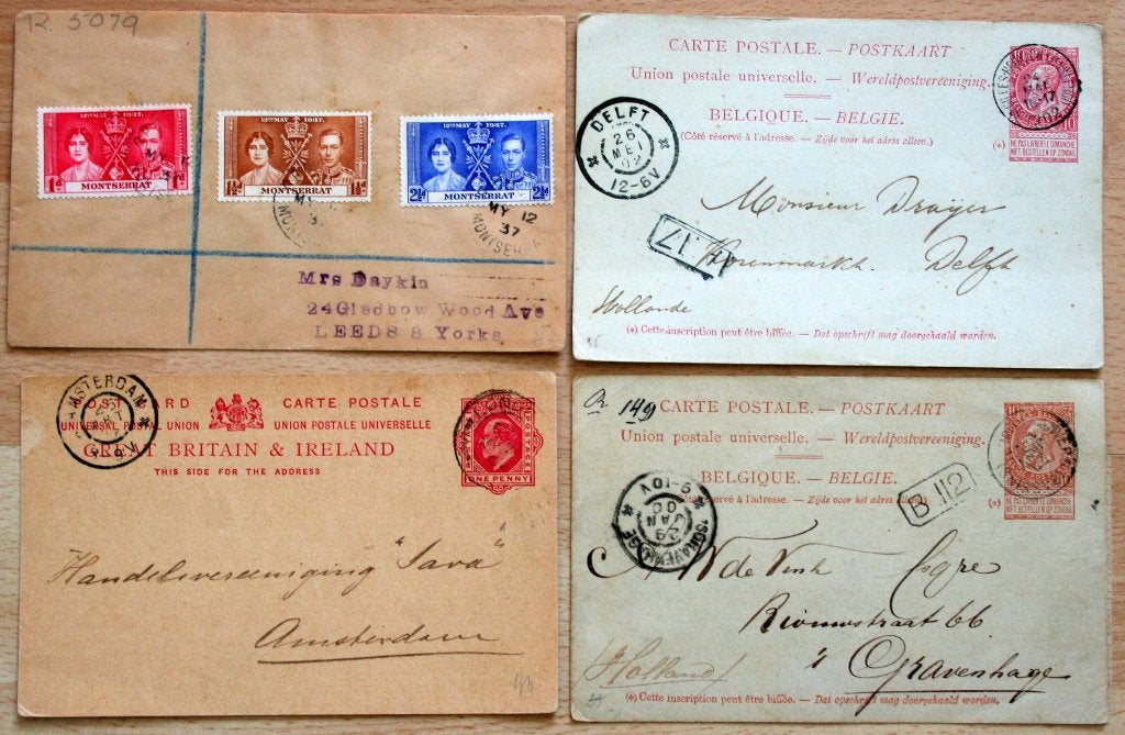 Partijtje oude poststukken van div. landen (o.a. België), Postzegels en Munten, Brieven en Enveloppen | Buitenland, Ophalen of Verzenden