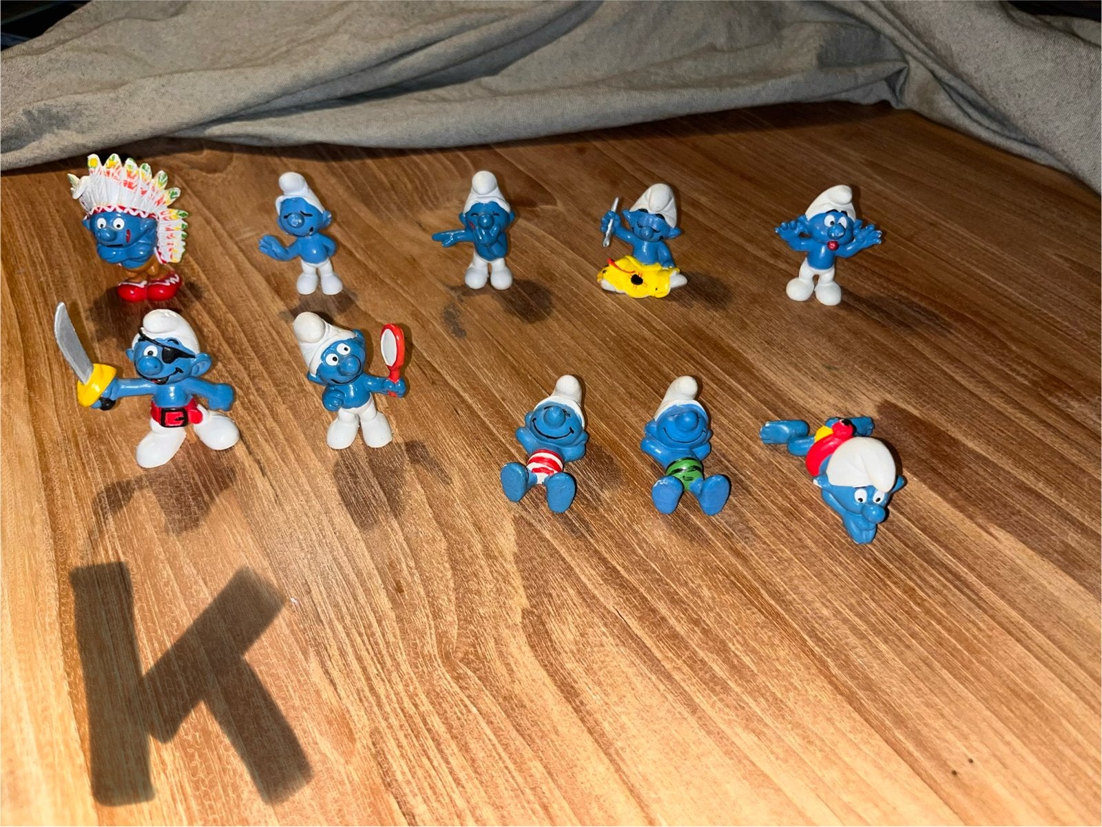 Set K 10 verschillende Smurfen, Ophalen of Verzenden, Gebruikt, Verschillende Smurfen, Poppetje, Figuurtje of Knuffel