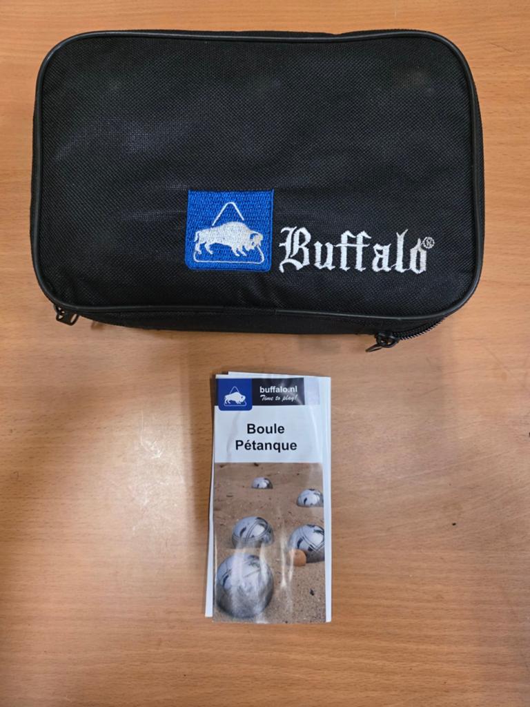 Buffalo Boule Set - 7 Ballen (3 Zwart, 3 Zilver, 1 Hout), Gebruikt, Ophalen of Verzenden, Nvt, Nvt