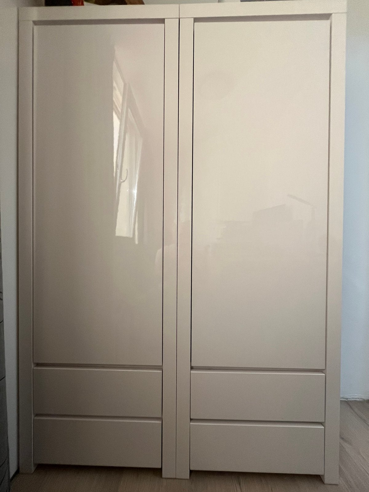 Kasten hoogglans wit met schappen en lades, Ophalen, 50 tot 100 cm, Zo goed als nieuw, Modern