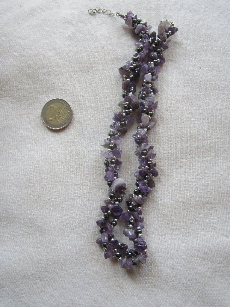 6.  Schitterende ketting, kwarts,  40/43 cm, Ophalen, Overige materialen, Ketting