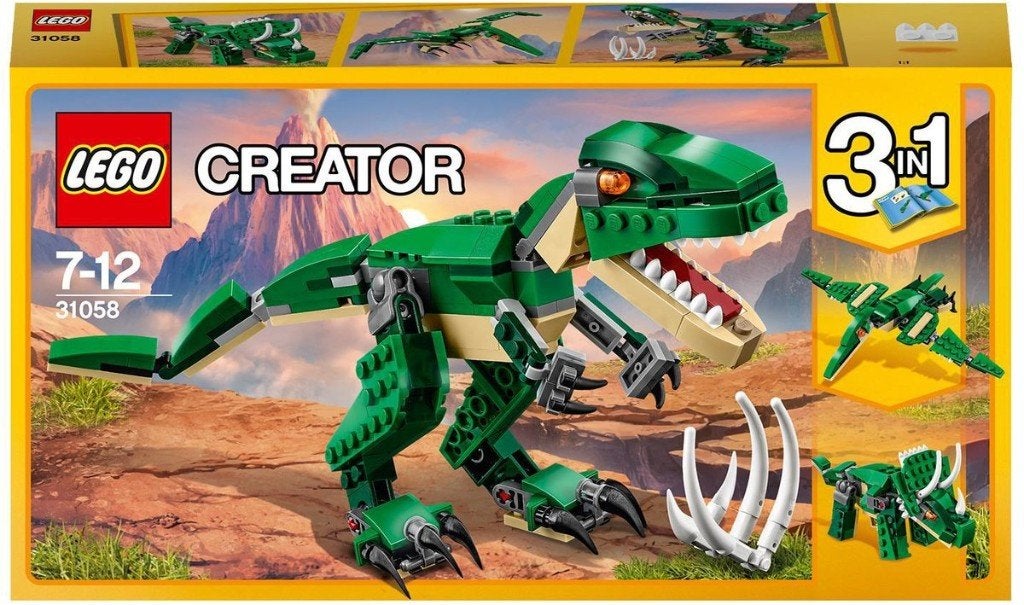 LEGO 31058 - Creator 3in1 Machtige dinosaurussen, Lego, Ophalen of Verzenden, Zo goed als nieuw, Inclusief accessoires