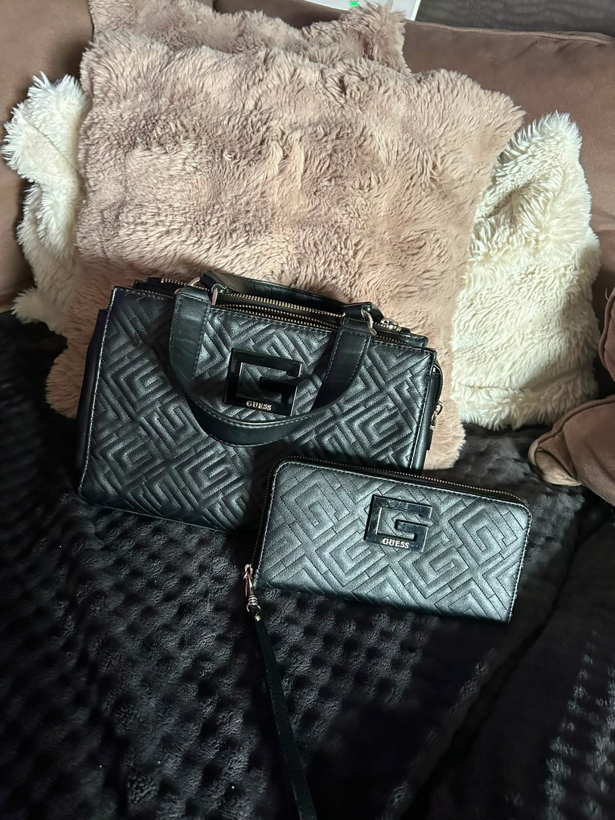 guess tas met beurs, Ophalen, Zo goed als nieuw, Zwart, Handtas