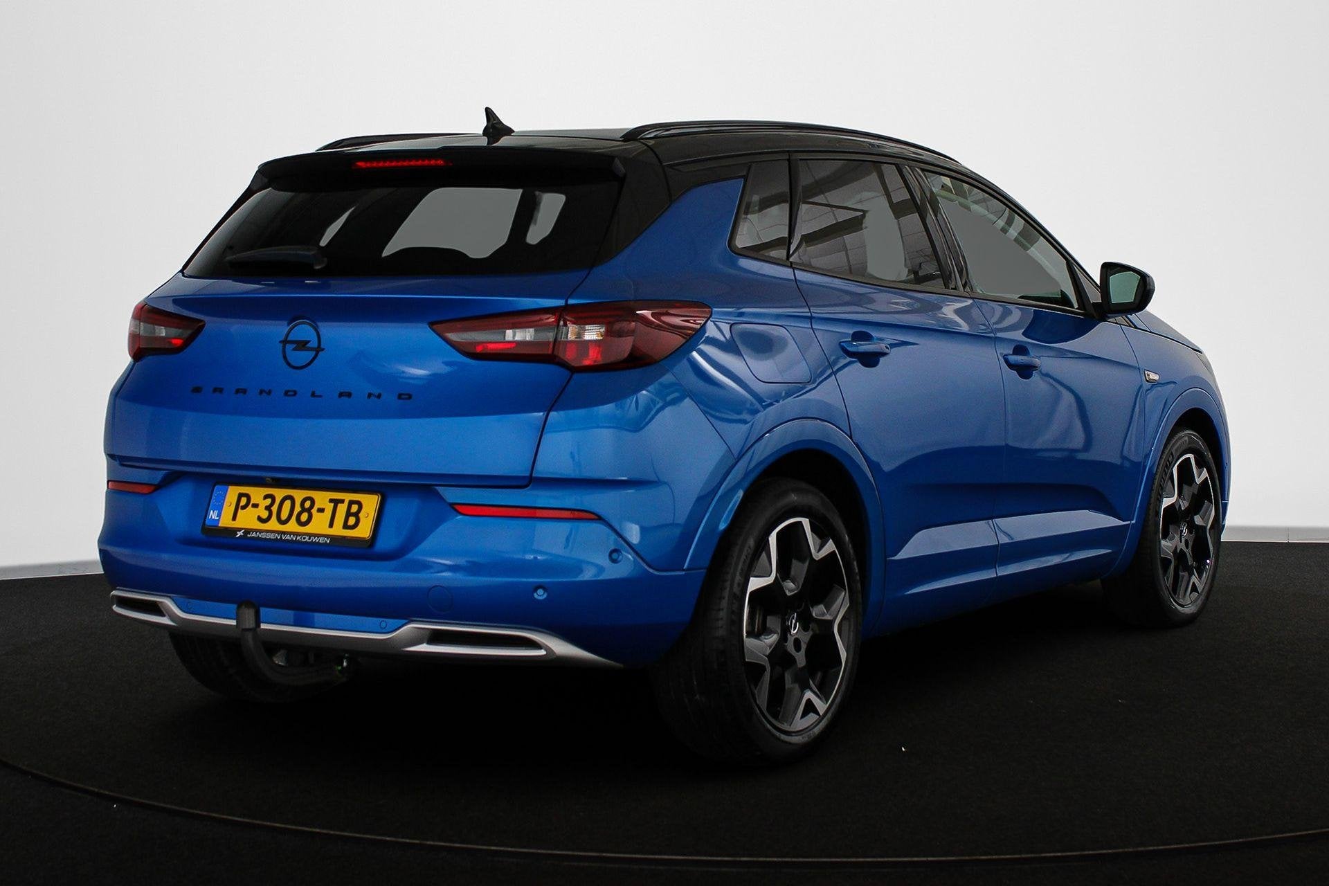 Opel Grandland 1.6 Turbo Plug-In Hybrid Ultimate Trekhaak Le, Auto's, 4 cilinders, Blauw, Bedrijf, Hybride Elektrisch/Benzine