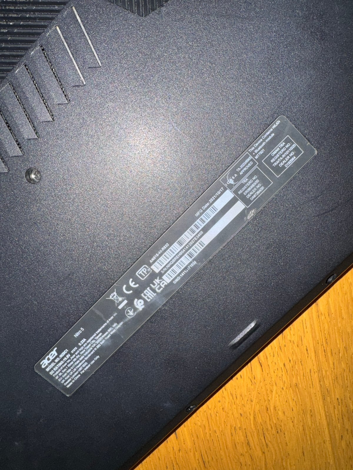 Foto 7 van Acer Nitro 5 Gaming Laptop - Nieuwe batterij & stofvrij