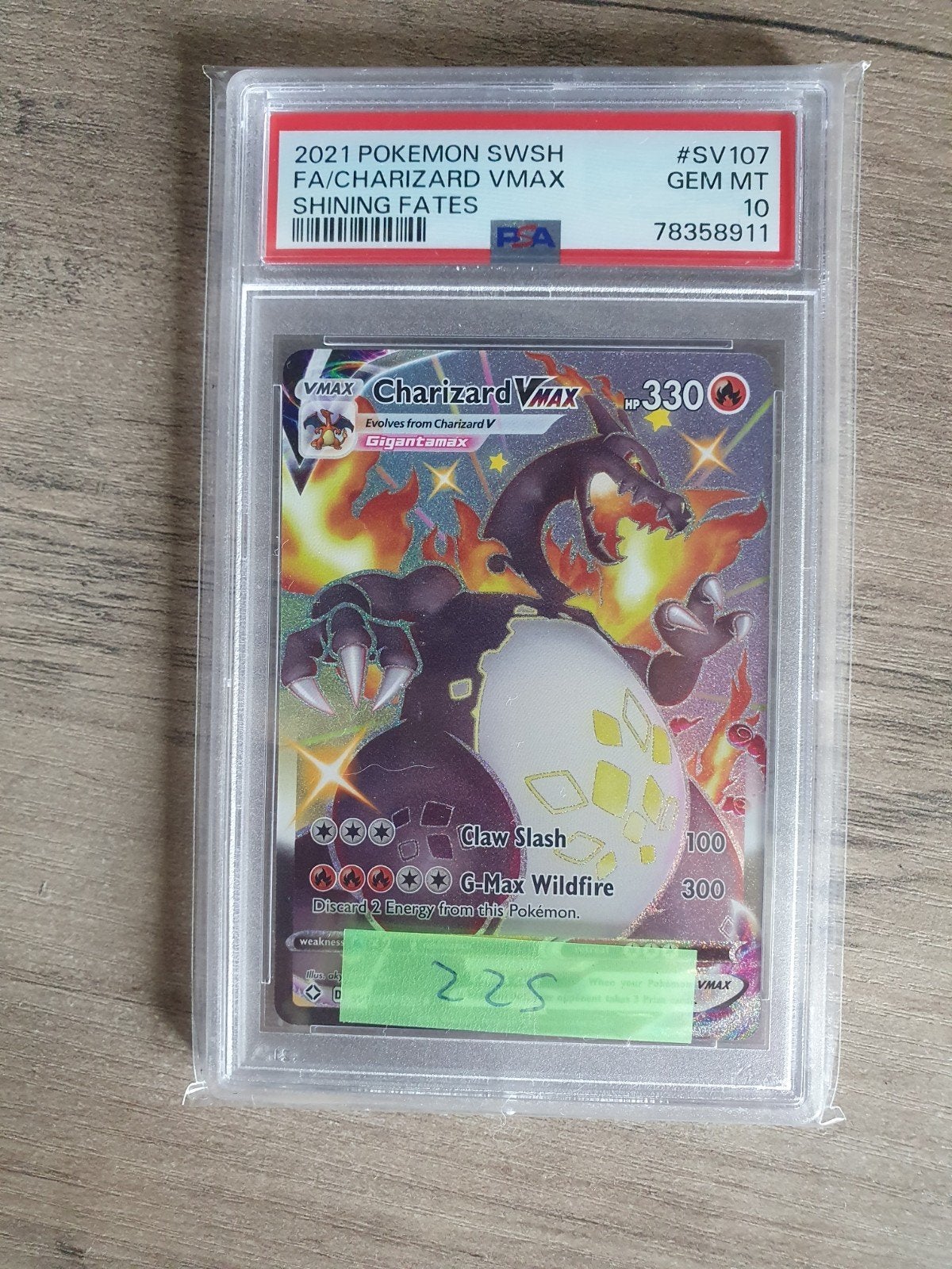 Charizard VMAX PSA 10 Shining Fates Pokémon Kaart, Ophalen of Verzenden, Nieuw, Losse kaart, Foil